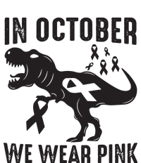 In October We Wear Pink Breast Cancer Awareness Dinosaur T-Shirt