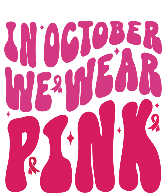 In October We Wear Pink Breast Cancer Awareness Kids Long Sleeve Shirt