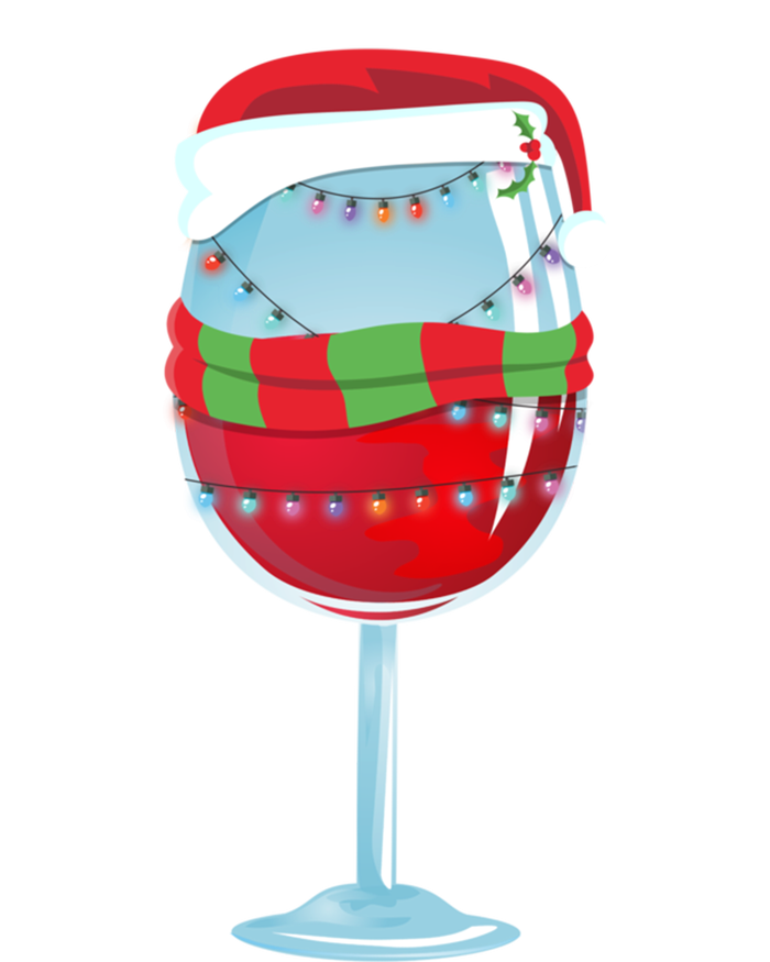 Christmas Wine Glass With Santa Hat Red Wine Great Gift Toddler Sweatshirt