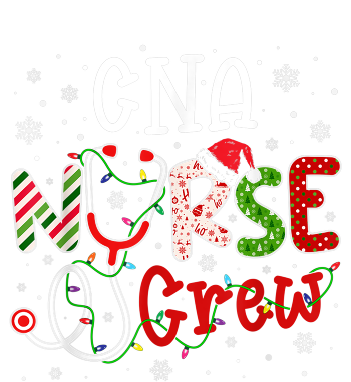 Cna Nurse Crew Christmas Santa Hat Stethoscope Xmas Lights Cute Gift T-Shirt