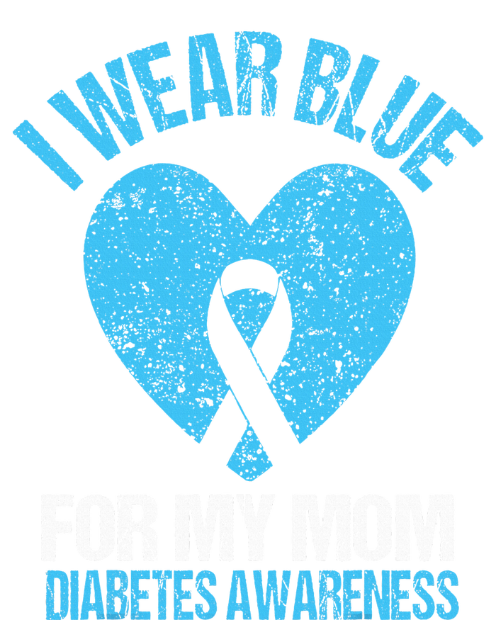 I Wear Blue For My Mom Diabetes Awareness Kids Cooling Performance Crew T-Shirt