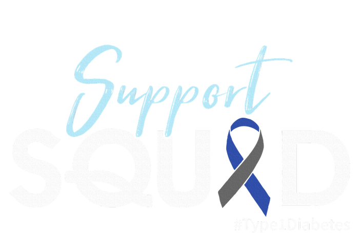 Support Squad Type 1 Diabetes Awareness Kids Long Sleeve Shirt