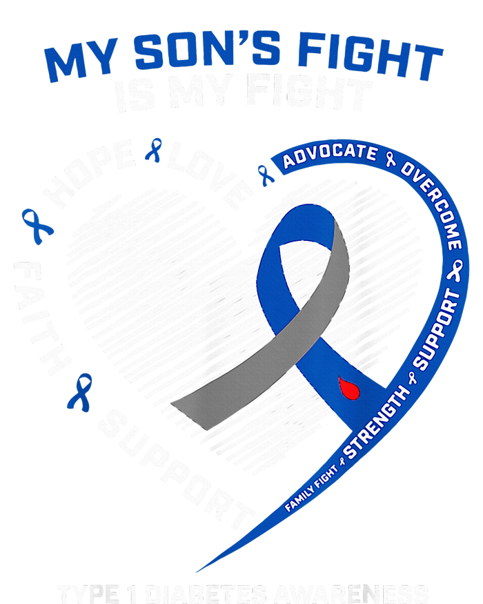 T1d Mom My SonS Fight Is My Fight Type 1 Diabetes Awareness T-Shirt