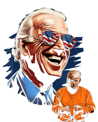 President Biden Laughing / Trump To Jail Antitrump Sweatshirt Cinch Pack Bag