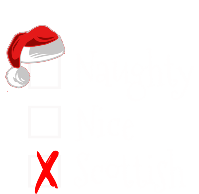 Funny Scottish Christmas Funny Gift Scotland Naughty Nice Women's T-Shirt