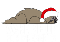 Funny Sleepy Sloth Wake Me Up For Presents Christmas Design Gift T-Shirt