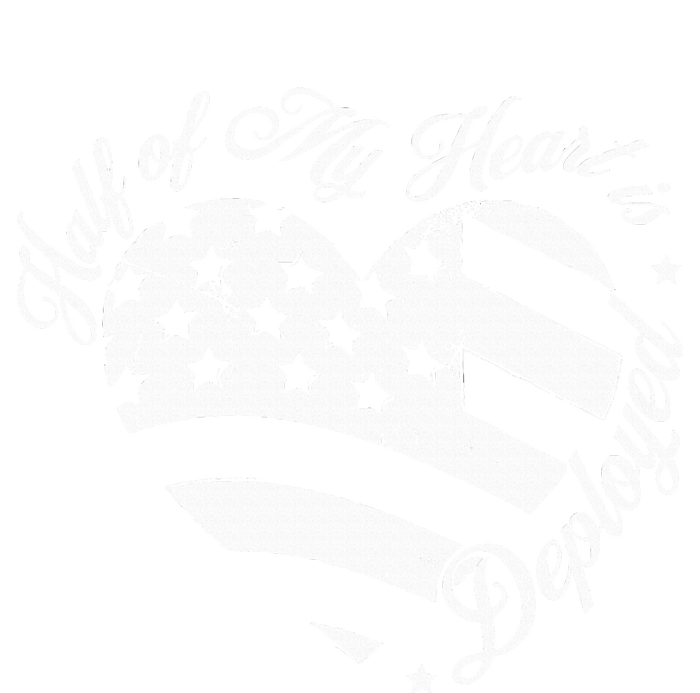 Half Of My Heart Is Deployed Husband Wife Deployment Gifts Toddler Long Sleeve Shirt