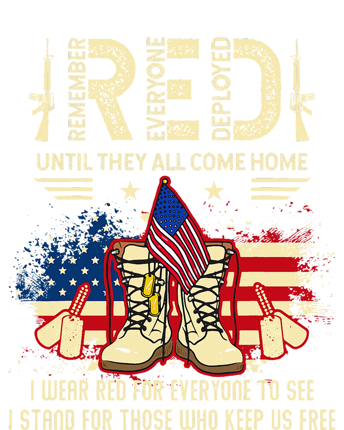 Red Friday Until They Come Home My Soldier US Flag Military T-Shirt