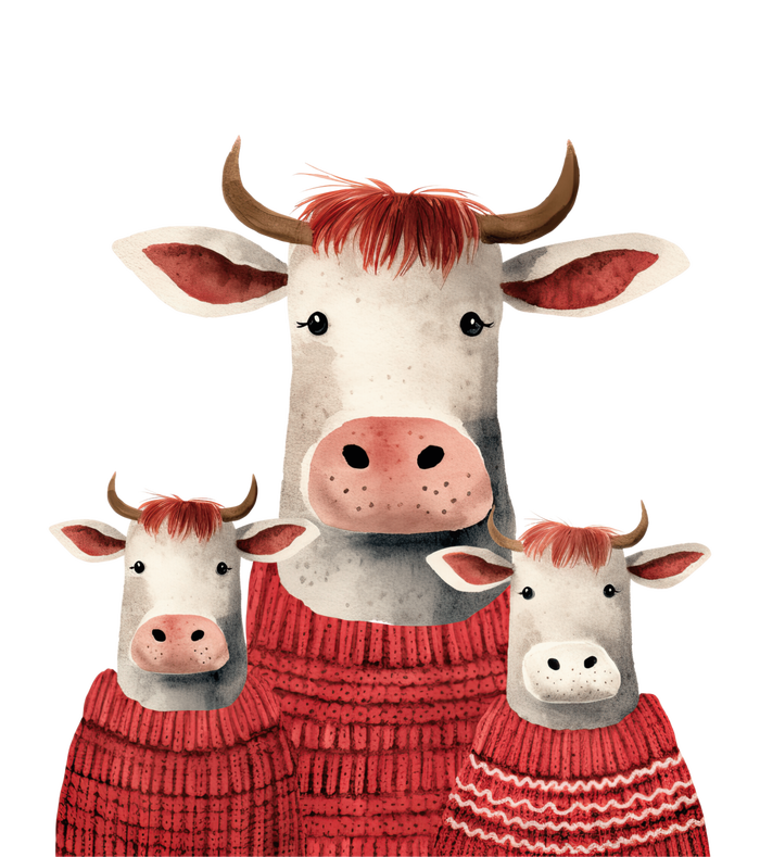 Christmas Cow Family Matching Outfit Tank Top