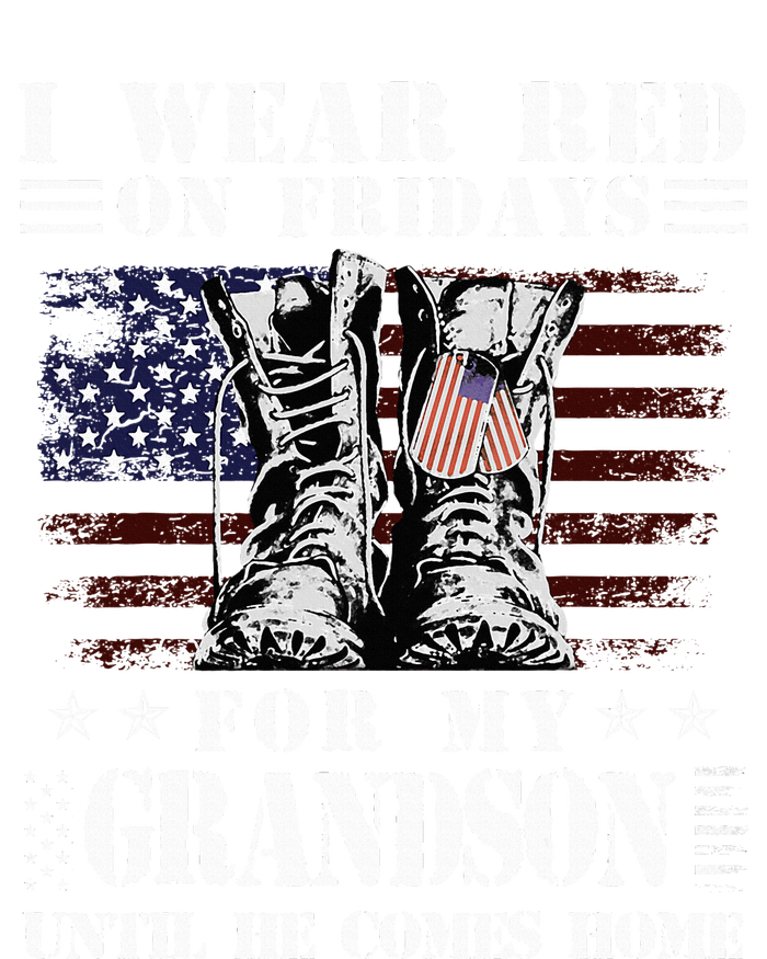 I Wear Red On Fridays For My GRANDSON Until He Comes Home Ladies Long Sleeve Shirt