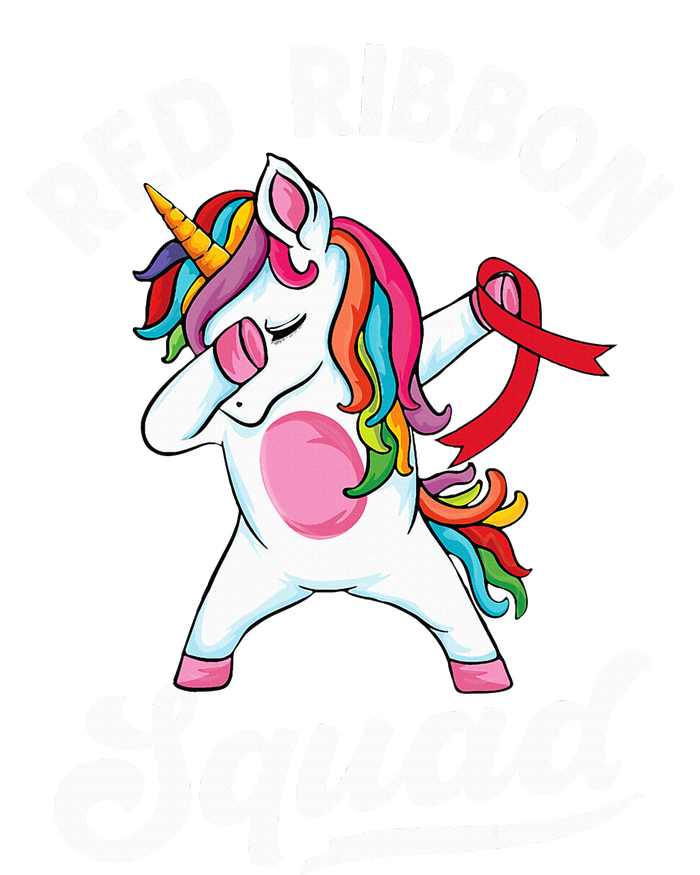 Dabbing unicorn We Wear Red For Red Ribbon Week Awareness Yupoong Adult 5-Panel Trucker Hat