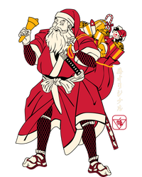 Christmas Santa Samurai Women's Perfect Tri Rocker Tank