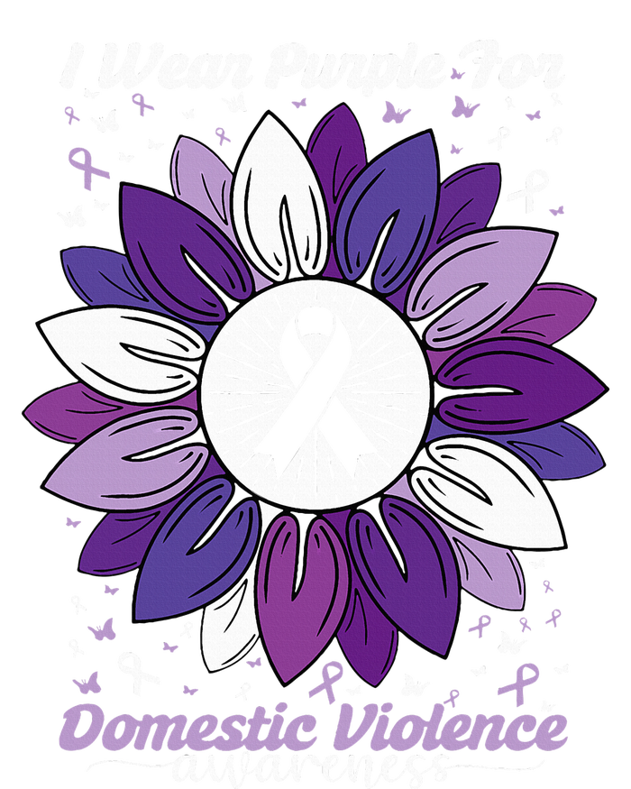 I Wear Purple For Domestic Violence Awareness Month Grommeted Golf Towel