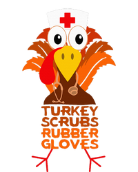 Thanksgiving Nurse Turkey Scrubs Rubber Gloves Performance Sprint T-Shirt