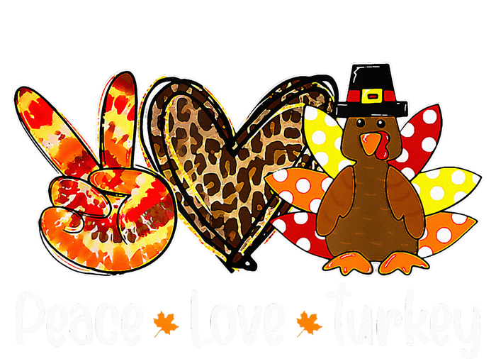 Peace Love Turkey Pumpkin Gobble Turkey Thanksgiving T-Shirt