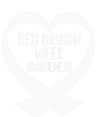 Red Ribbon Week Awareness Heart We Wear Red For Awareness Kids Long Sleeve Shirt