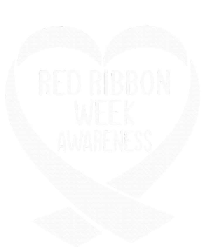 Red Ribbon Week Awareness Heart We Wear Red For Awareness Kids Long Sleeve Shirt