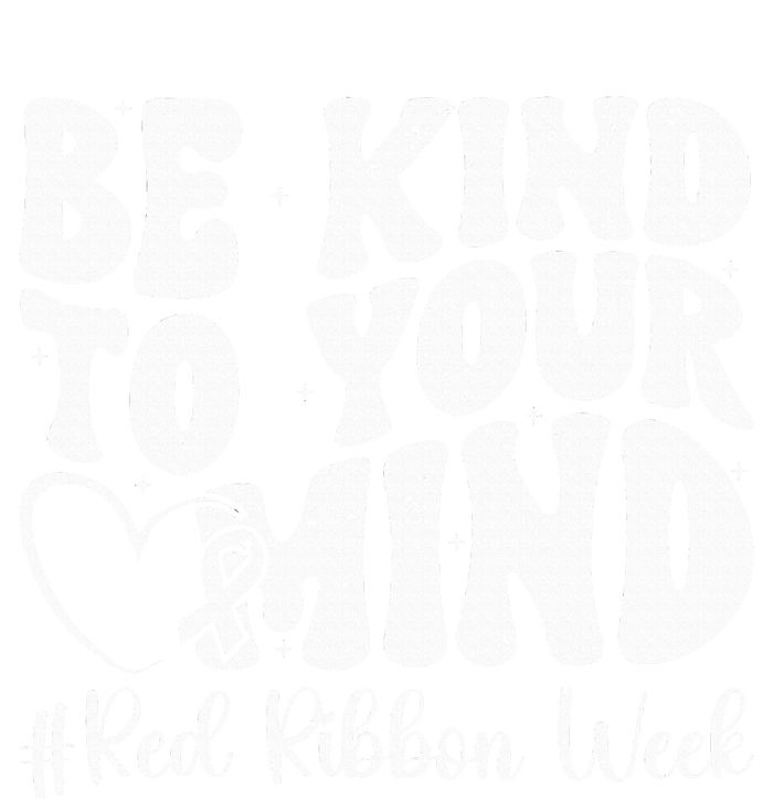 Be Kind To Your Mind Red Ribbon Week Groovy Full-Length Apron With Pockets