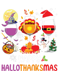 Happy Hallothanksmas Wine Glasses Halloween Thanksgiving Valucap Bio-Washed Visor