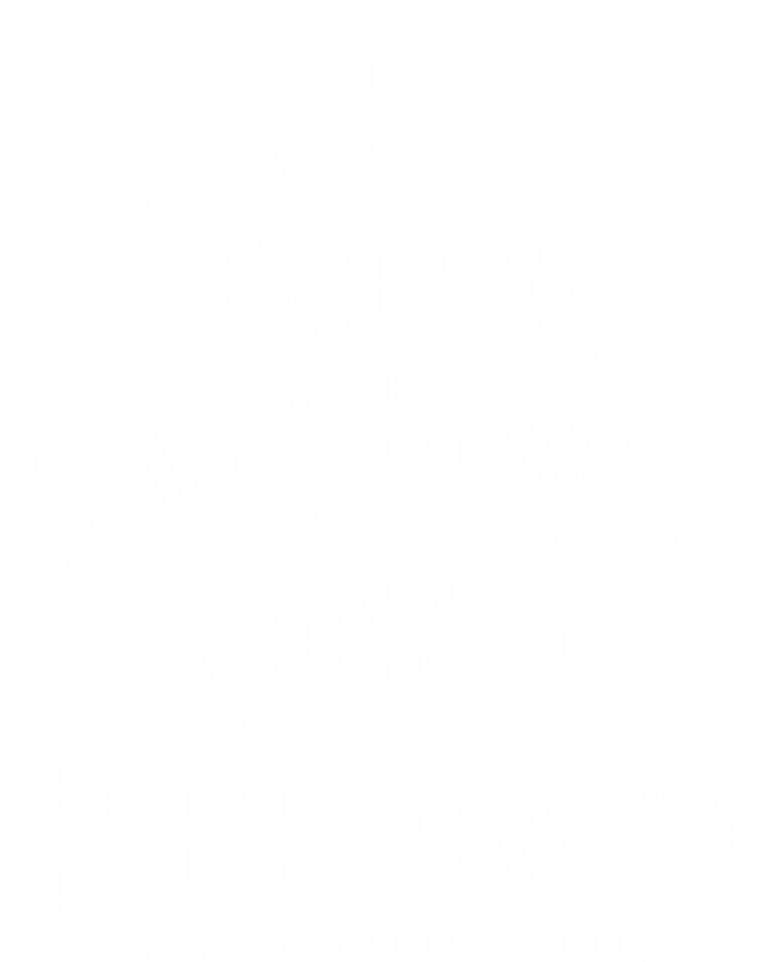 Life Is Better On The Porch Gift Ceramic Bell Ornament