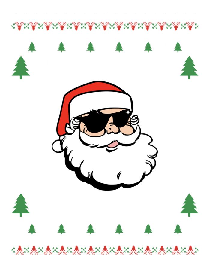 Naughty Ugly Christmas Sweater Funny Adult WhereS My Hos At Meaningful Gift V-Neck T-Shirt