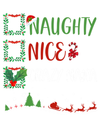 Nice Naughty Crazy Nana Christmas Matching Santa Hat Gift T-Shirt