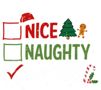 Nice Naughty Doctor Christmas Funny Xmas Santa Hat Gift Women's Racerback Tank