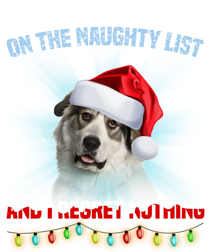 On The Naughty List And Great Pyrenees Santa Hat Christmas Gift Premium Hoodie