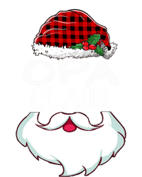 Opa Santa Claus Red Plaid Funny Family Christmas Pajamas Dad Gift Women's T-Shirt