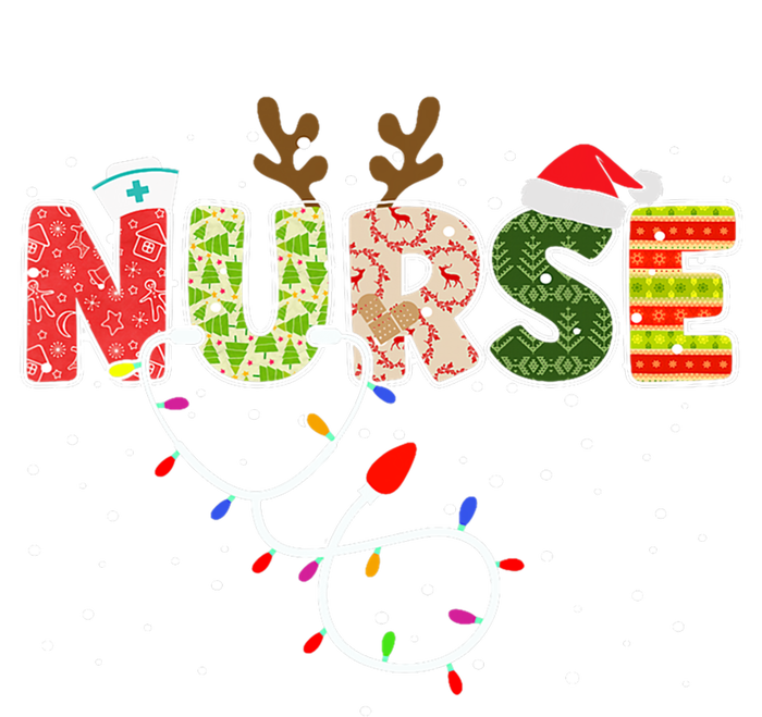 Stethoscope Santa Hat Reindeer Xmas Christmas Nurse Cool Gift Premium T-Shirt