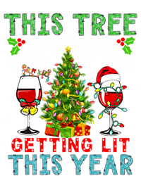 This Tree AinT Only Thing Getting Lit Xmas Two Santa Wines Gift T-Shirt