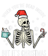 Dead Inside But Its Christmas Skeleton Coffee Xmas T-Shirt