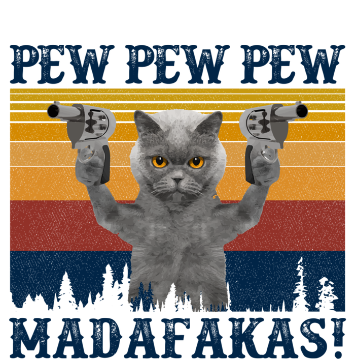 Funny Cat Vintage Pewpewpew Madafakas Cat Crazy Pew Vintage T-Shirt