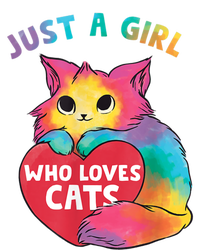 Just A Girl Who Loves Cats Cute Cat Lover Girl Kids Hoodie