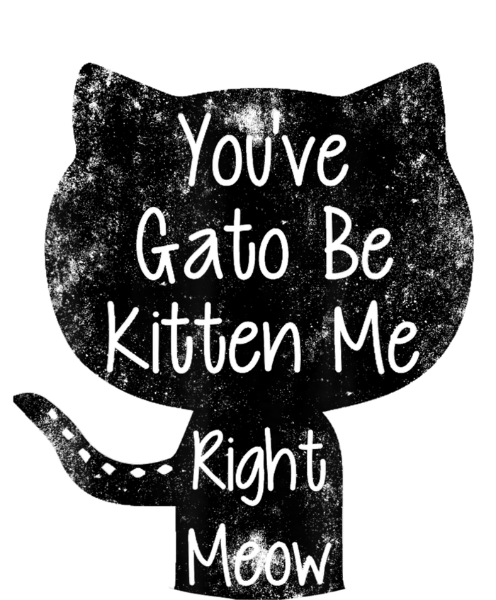 You Gato Be Kitten Me Right Meow Distressed Cat Pun T-Shirt