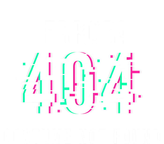 Error 404 Costume Not Found Funny Lazy Halloween Cooling Performance Crew T-Shirt