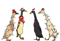 Christmas Ducks Lights Santa Ducks Merry Christmas Valucap Bio-Washed Visor