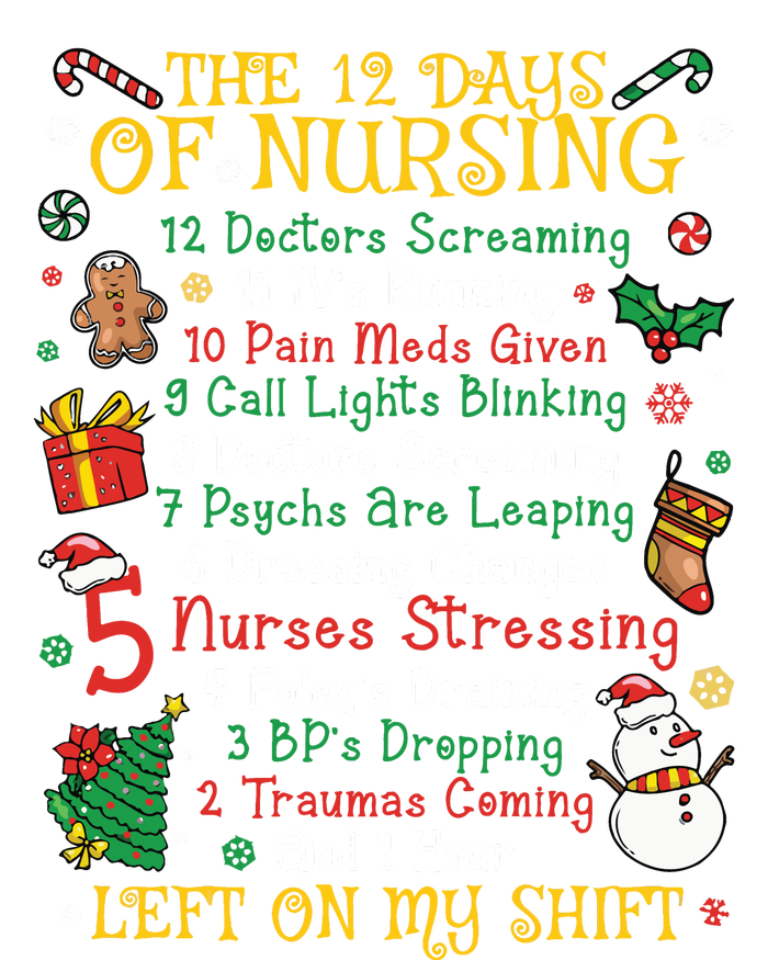 Christmas Nurse 12 Days Of Nursing Women's Knotted Racerback Tank