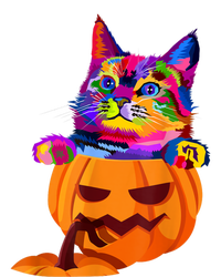 Funny Cute Colorful Cat Halloween Costume Pumpkin Long Sleeve Shirt