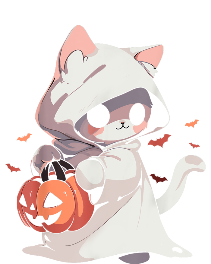 Cat Ghost Kawaii Neko Anime Halloween Costume Pumpkin Lover Sweatshirt Cinch Pack Bag