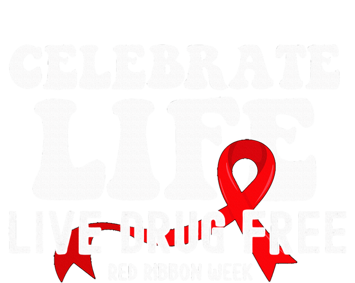 Celebrate Life Live Drug Free Red Ribbon Week Flat Bill Trucker Hat