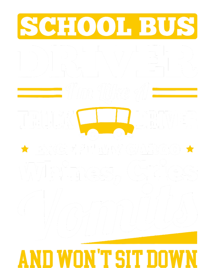 School District Drivers Yellow Shuttle Bus Drivers Gifts Flat Bill Trucker Hat