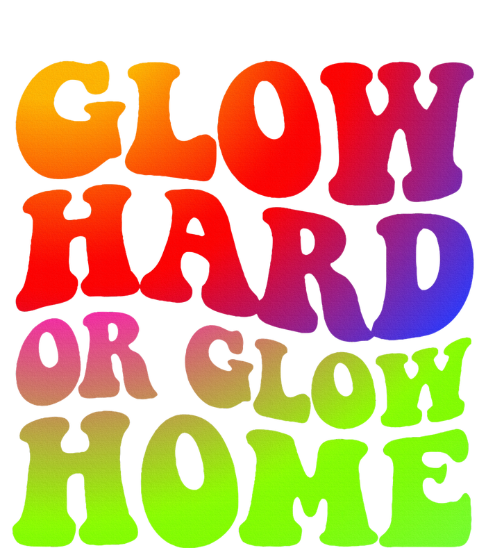 Glow Hard Or Glow Home 70s 80s Zip Tote Bag