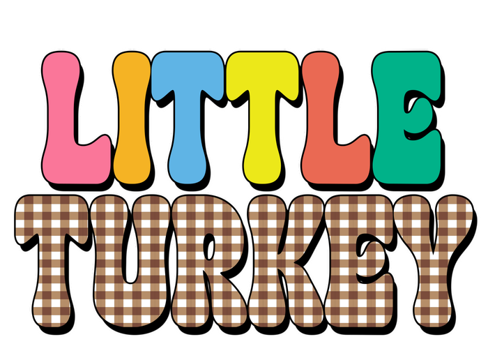 Little Turkey Cute Thanksgiving Colorful Kids Tie-Dye T-Shirt