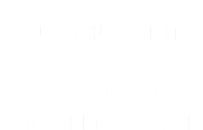 Reject Humanity Return To Monke Funny Meme Monkey Evolution Hooded Wearable Blanket