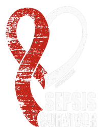 Family Sepsis Awareness Red Ribbon September Sepsis Survivor Womens CVC Long Sleeve Shirt