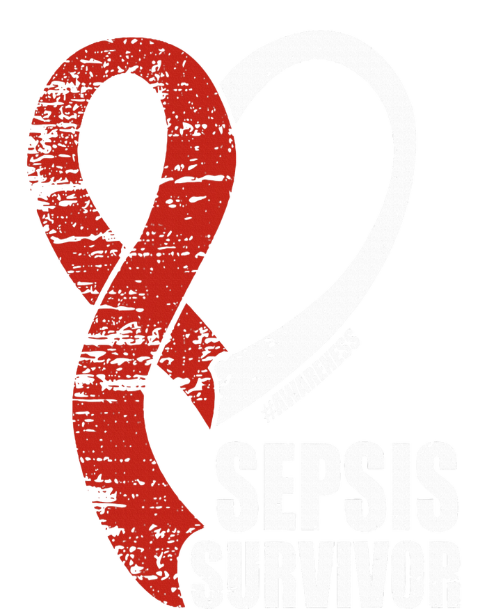 Family Sepsis Awareness Red Ribbon September Sepsis Survivor Womens CVC Long Sleeve Shirt