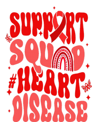 Support Squad Red Ribbon Groovy Heart Disease Awareness Tank Top