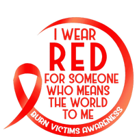 Burn Victims Awareness Red Ribbon I Wear Red For Someone Who Sweatshirt