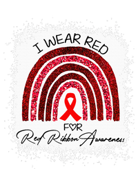 Bleached We Wear Red For Red Ribbon Week Awareness Rainbow Women's Racerback Tank